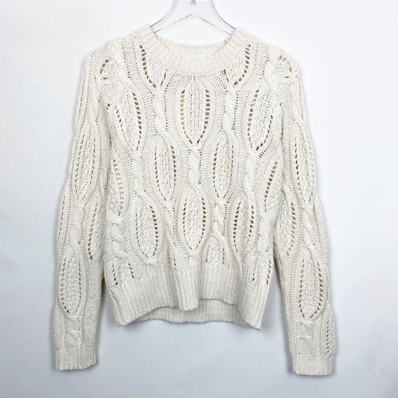 Solitaire Sweaters - Solitaire Cotton Chunky Braided Sweater S